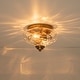 preview thumbnail 46 of 55, Modern Farmhouse 2-light Water Pattern Hammered Glass Flush Mount 9in
