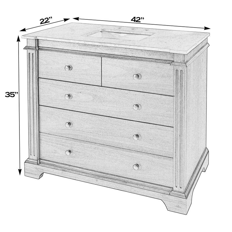 Rachelle 42" Single Bathroom Vanity Set