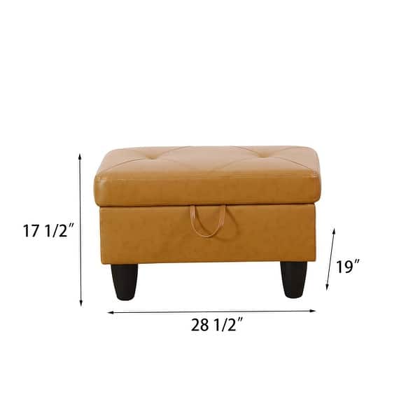 Acroma Ginger Rectangle Living Room Ottoman Foot Rest Stool