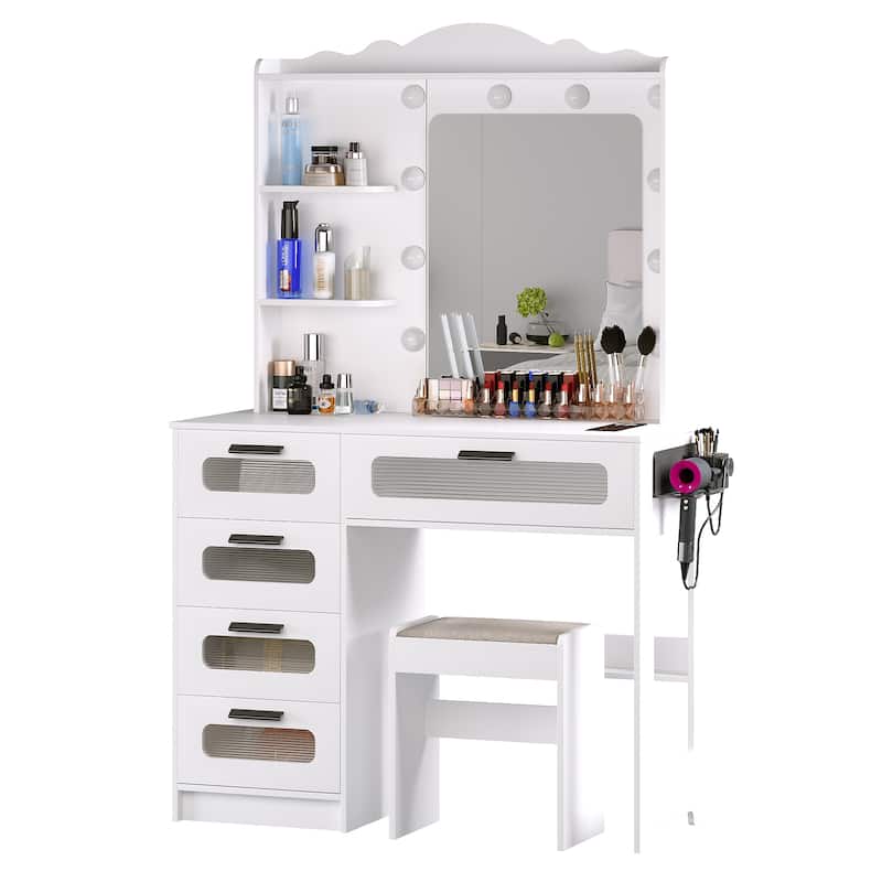 Makeup Vanity with 3 Lighting Colors