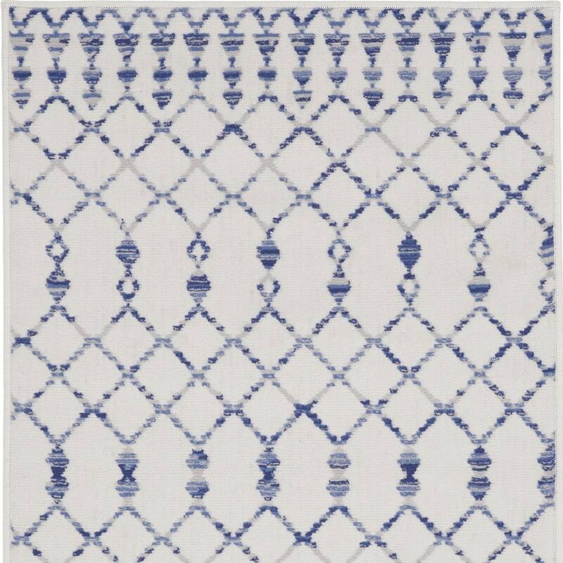 Buxa Power Loomed Geometric Modern Stain Resistant Area Rug By HomeRoots - 60' X '36' X '0.39