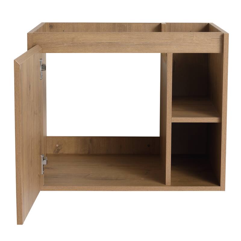 Beingnext 24"/30" Single Bathroom Vanity with Sink, Floating Bathroom Vanity with Soft Close Door and Shelf