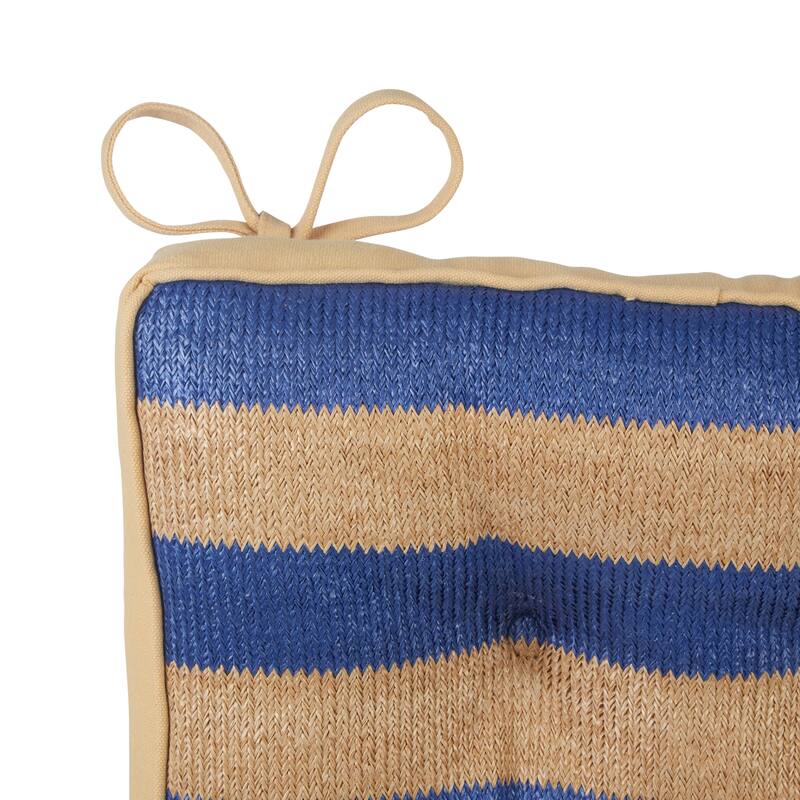 Klear Vu Raffia Indoor/Outdoor Chair Cushion Set of 2