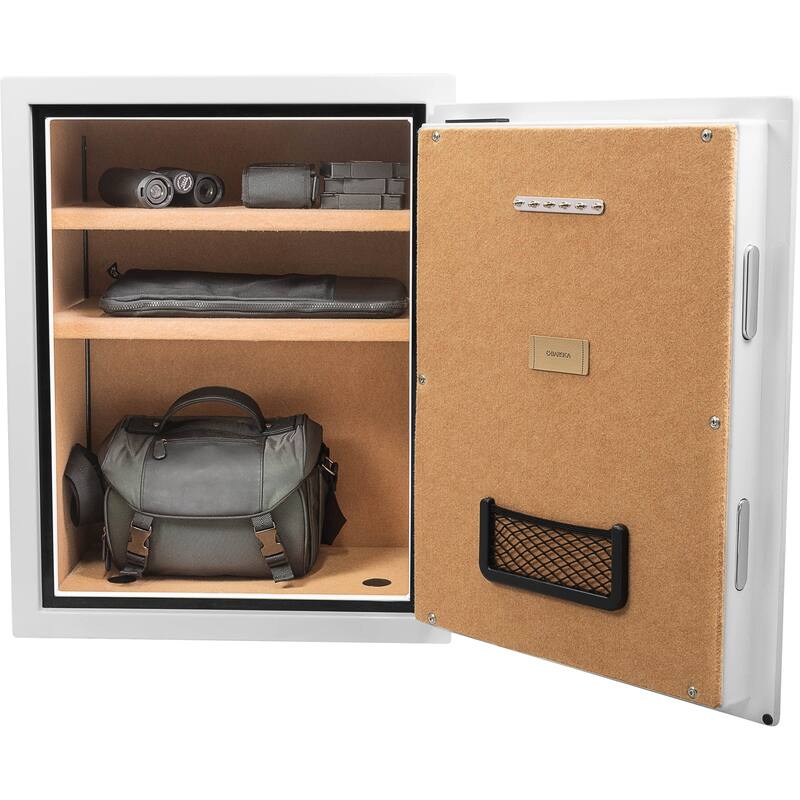 4.48 Cubic Ft Biometric Fireproof Safe, White