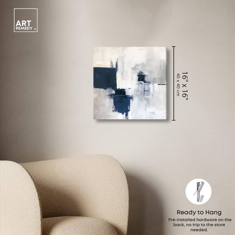 Porcelain Blue on White I Canvas by Art Remedy, Gallery Wrapped