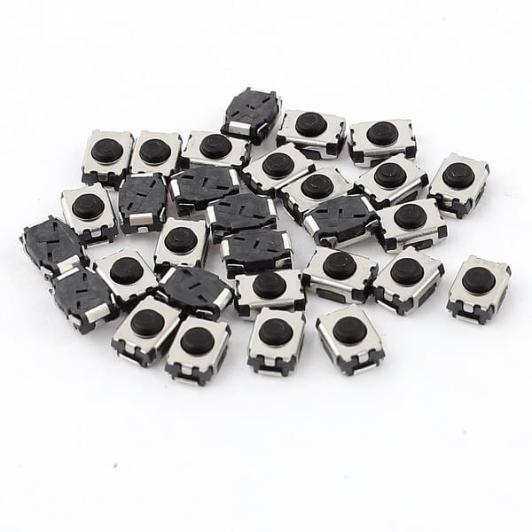 4 Pin Click Base 30 Pcs 4.5x3x2mm PCB Mount Momentary 4 Pin DIP Pushbutton Tactile Tact ...