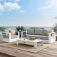 preview thumbnail 20 of 52, Tahoe Outdoor Patio Powder-Coated Aluminum 3-Piece Set White Gray