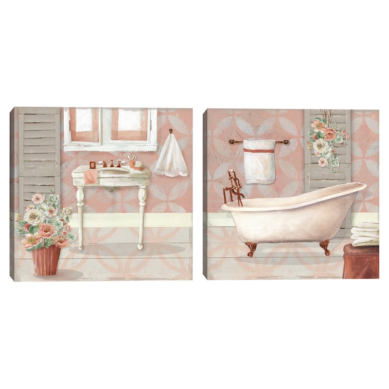 Blushing Bathroom by Carol Robinson Canvas Art Prints