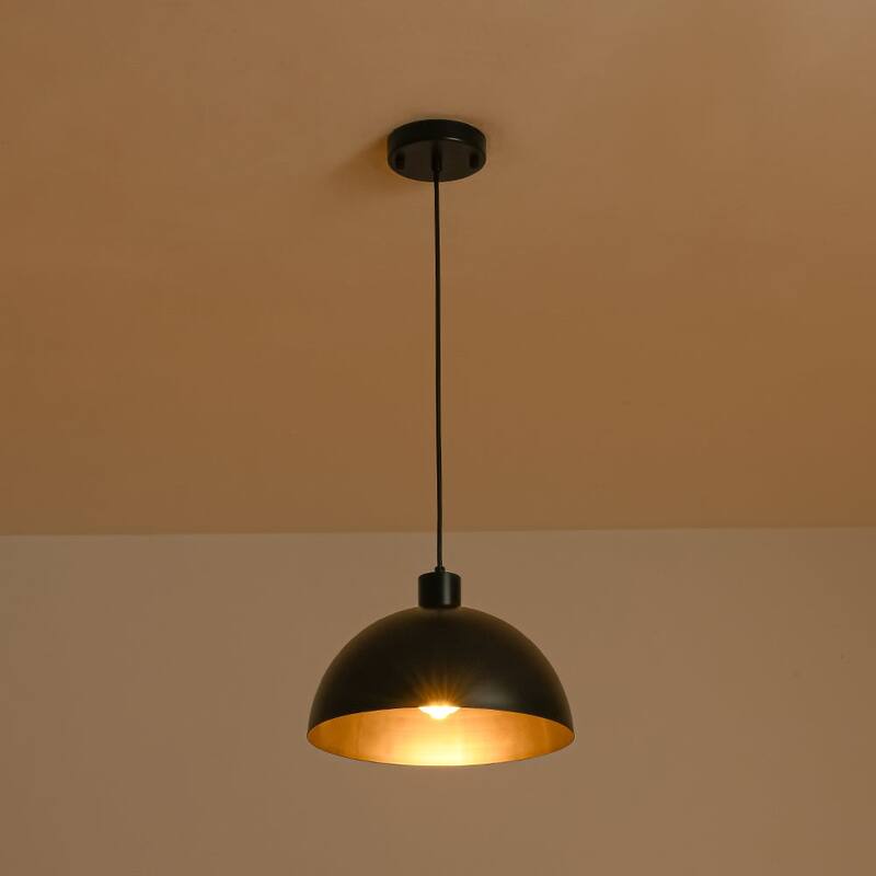 Hand-Crafted Antique Bronze Metal Dome Kitchen Pendant Light