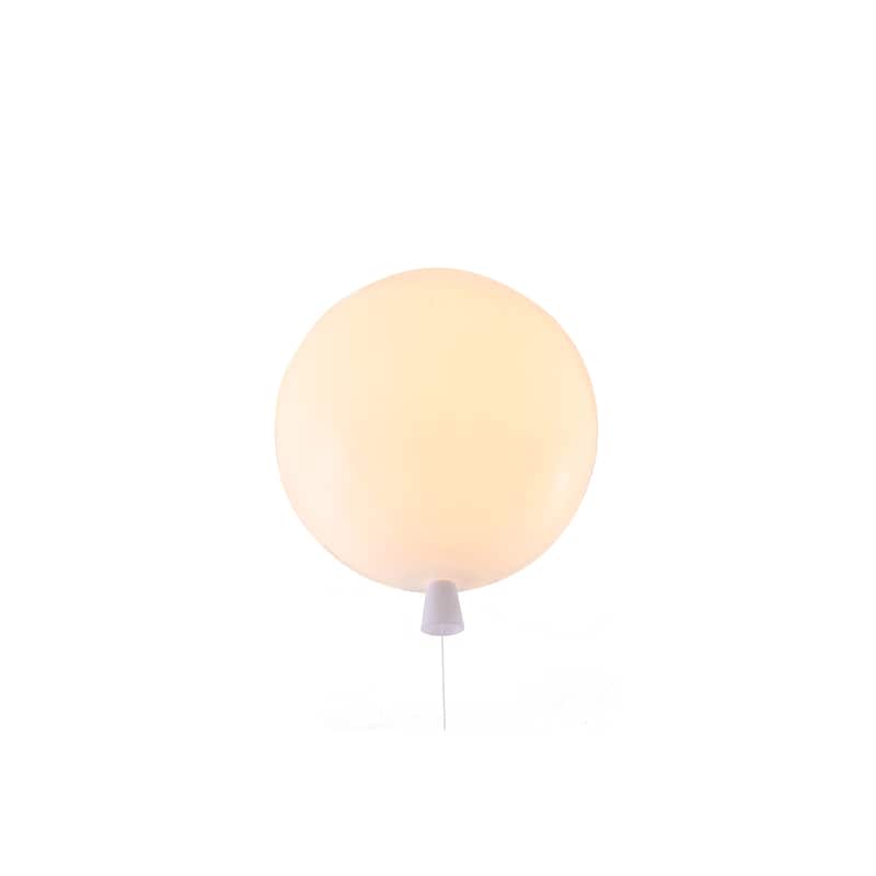 1-Light White Acrylic Flush Mount In A Balloon Shape