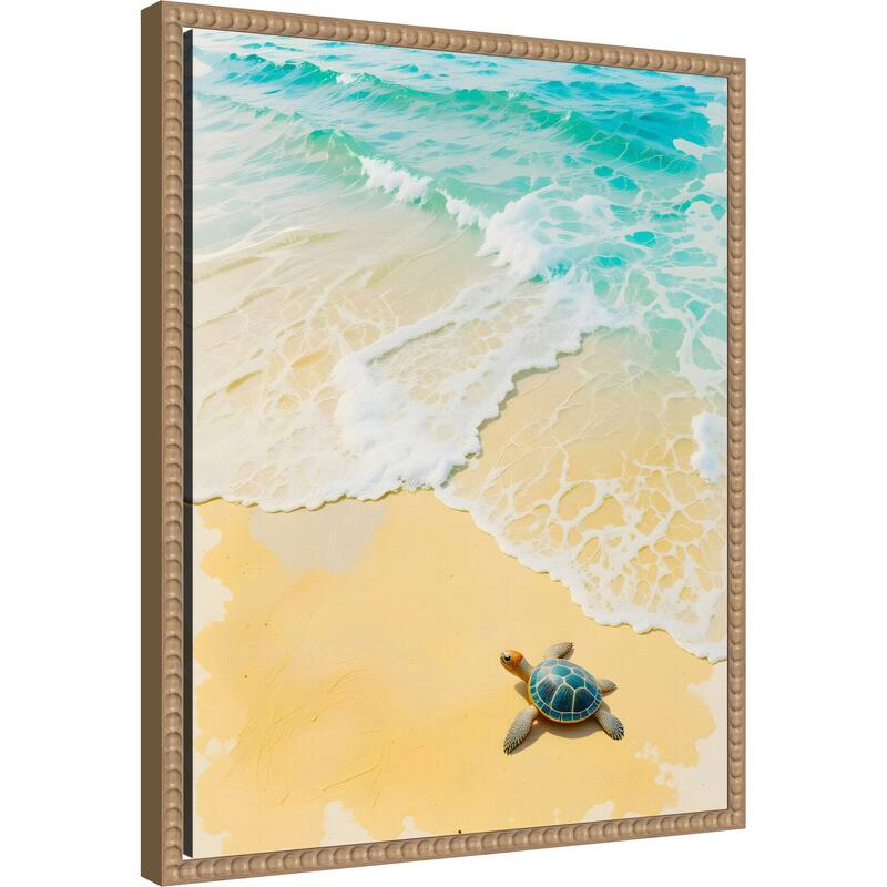 Turtling by Kintsugi99 Framed Canvas Wall Art Print