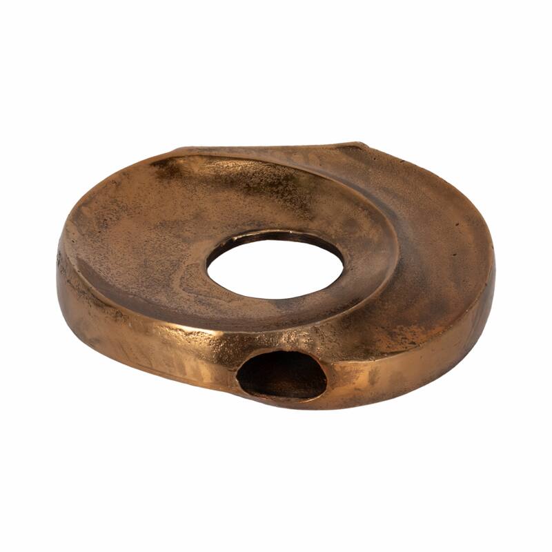 Sagebrook Home Belvine, Metal Cutout Vase, Bronze, Round, Solid Color