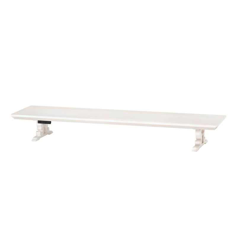 Jani Wood Monitor Stand Riser Desk - Ergonomic Design Stand, Desktop Organizer Table for Home, Office Workspace, Gaming Desk