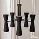 preview thumbnail 1 of 7, Hunter Zola Black 10-Light Chandelier - Dining Room, Bedroom, Living/Great Room, Foyer - Modern, Mid-Century - Designer! Matte Black