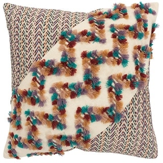 Multicolored Chevron Diagonal Panel Throw Pillow Multicolored Chevron Diagonal Panel Throw Pillow