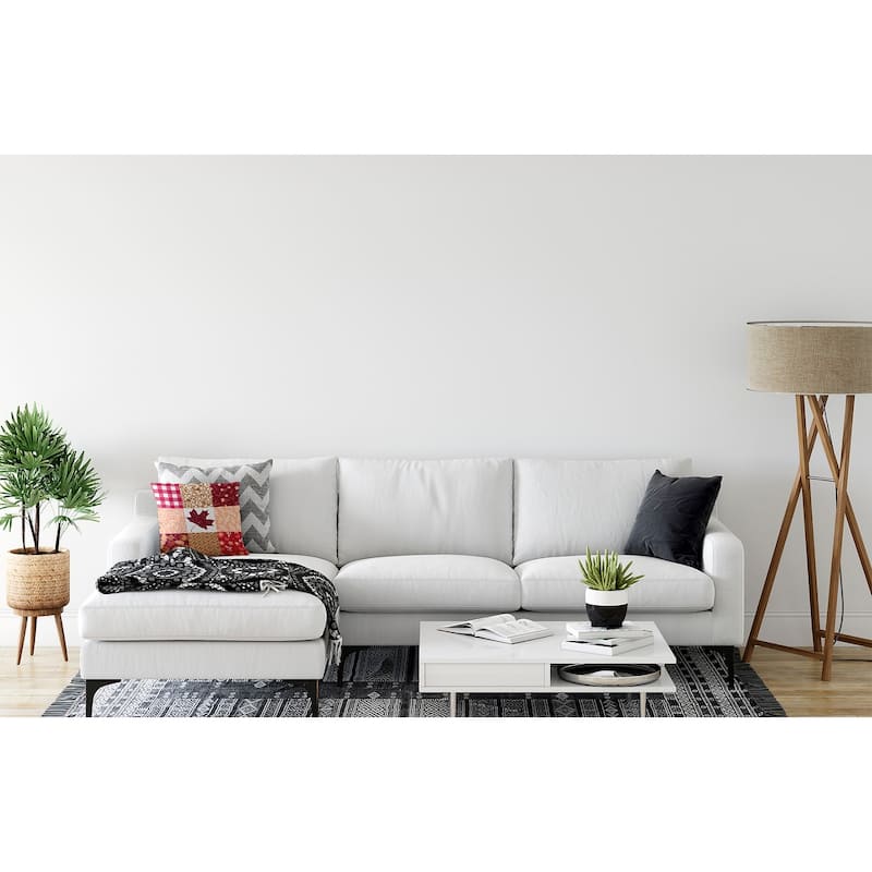 Printed Quilt Leaves Accent Pillow