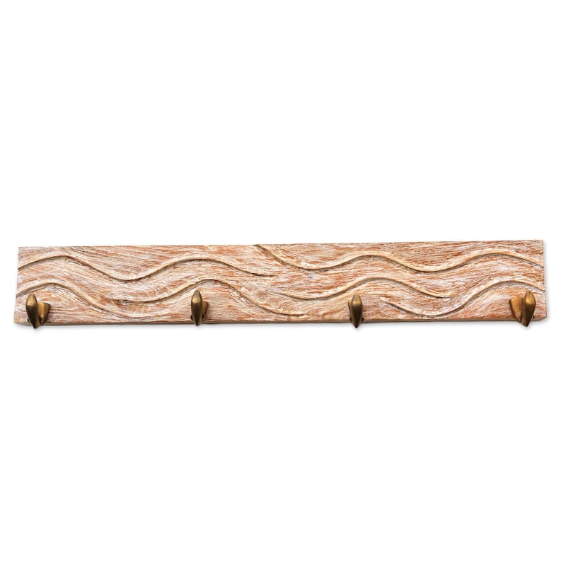 Novica Handmade Dolphin Beach Wood Coat Or Key Rack