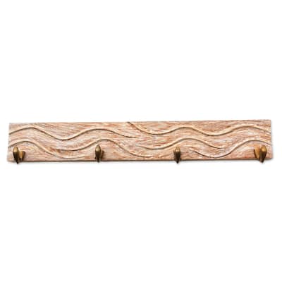 Novica Handmade Dolphin Beach Wood Coat Or Key Rack