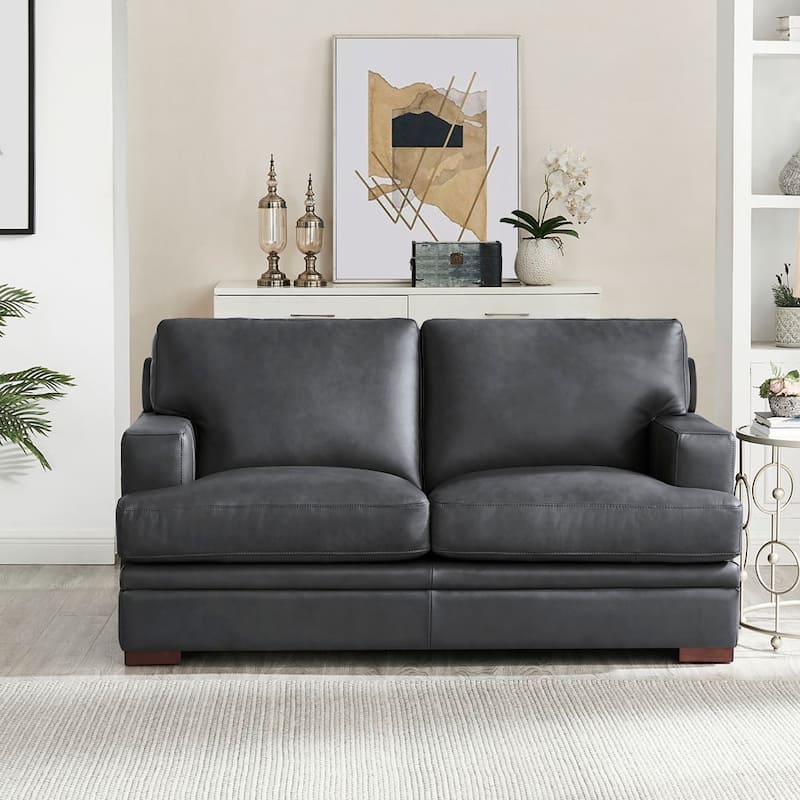 Hydeline Georgia Top Grain Leather Loveseat