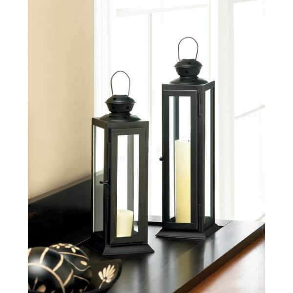 A&B Home Jurupa Square Candle Holder Tall Modern Chic/Black A&B Home Jurupa Square Candle Holder Tall Modern Chic/Black