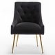 preview thumbnail 30 of 106, SEYNAR Modern Dining Chairs Set of 6, Velvet Accent Chair Tufted Back Armless Chair with Back Pull