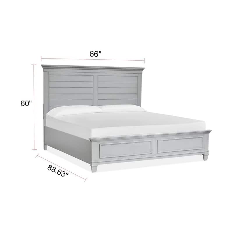 Magnussen Home Charleston Harbor Gray Panel Bed