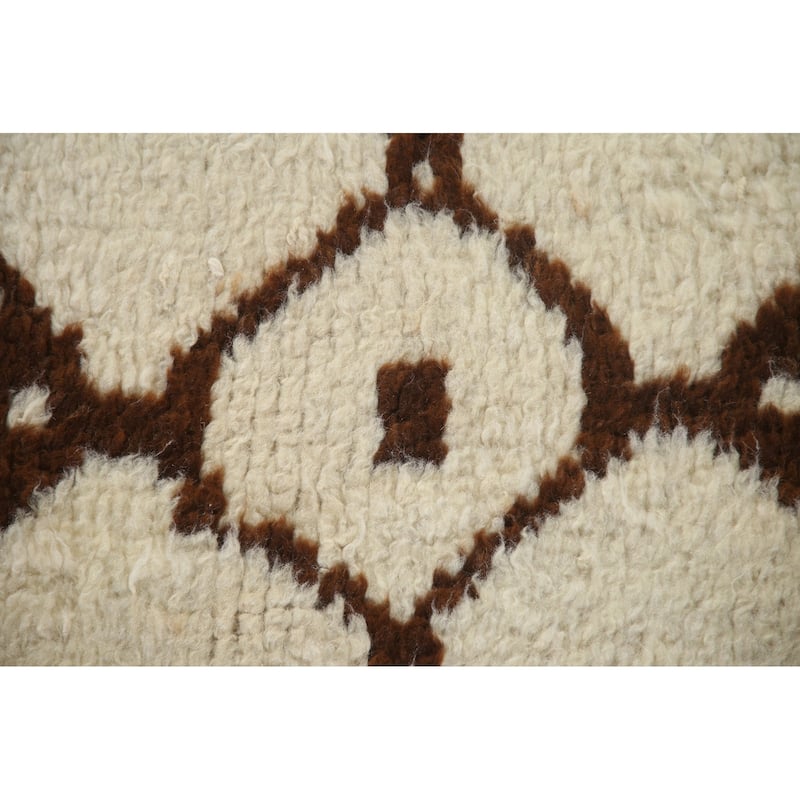 Anatolian Oriental Runner Rug Handmade Natural Dye / Beige Wool Carpet - 3'1"x 11'1"