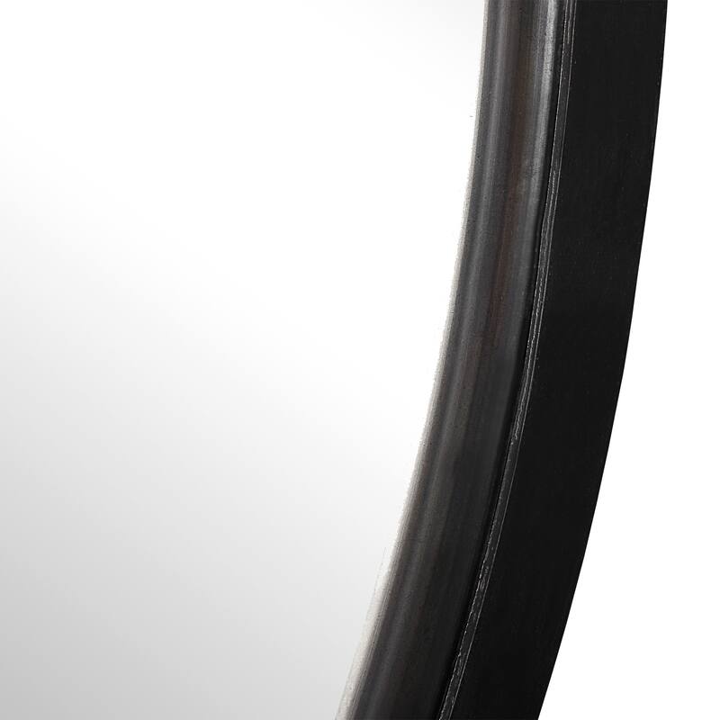Uttermost Dawsyn Aged Black Round Mirror