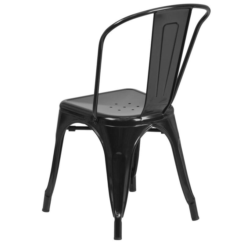 Metal Indoor-Outdoor Stackable Chair