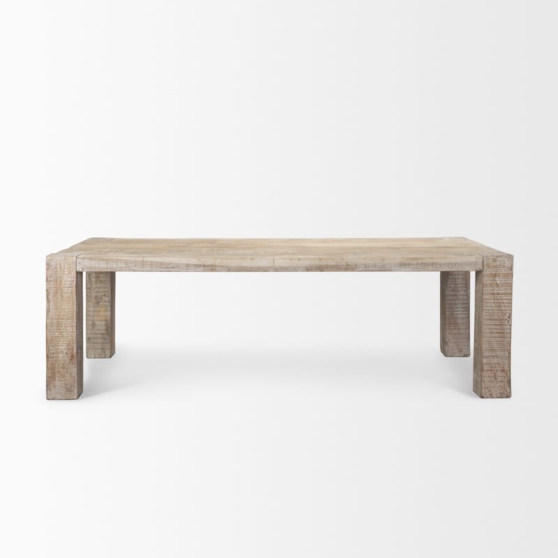 McArthur 84" Whitewash Reclaimed Wood Dining Table