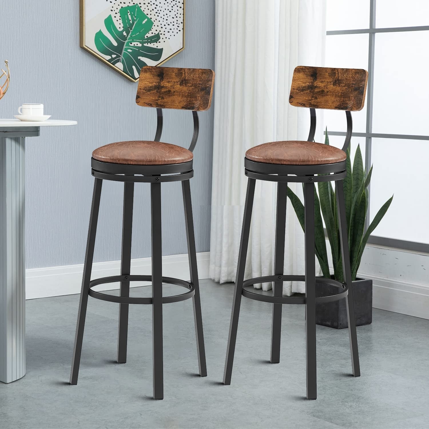 Rustic style bar stools sales