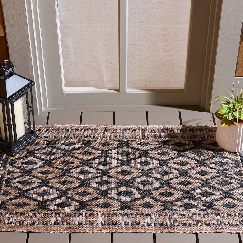 SAFAVIEH Courtyard Hannchen Indoor/ Outdoor Waterproof Patio Backyard Rug