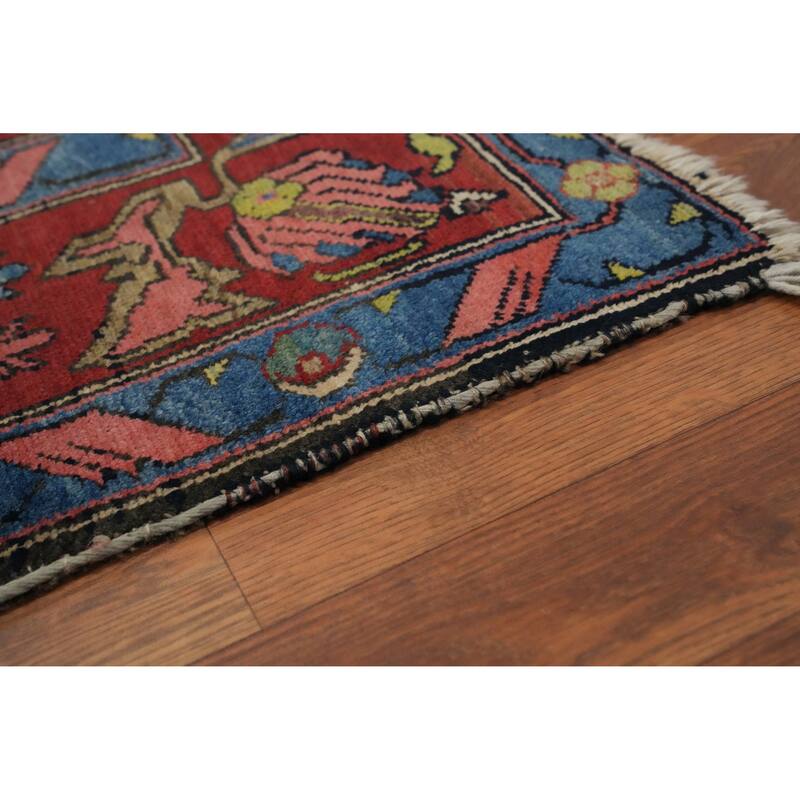 Hand Knotted Oriental 100% Wool Carpet Traditional Floral Red Bakhtiari Area Rug - 6' 8'' X 4' 7''