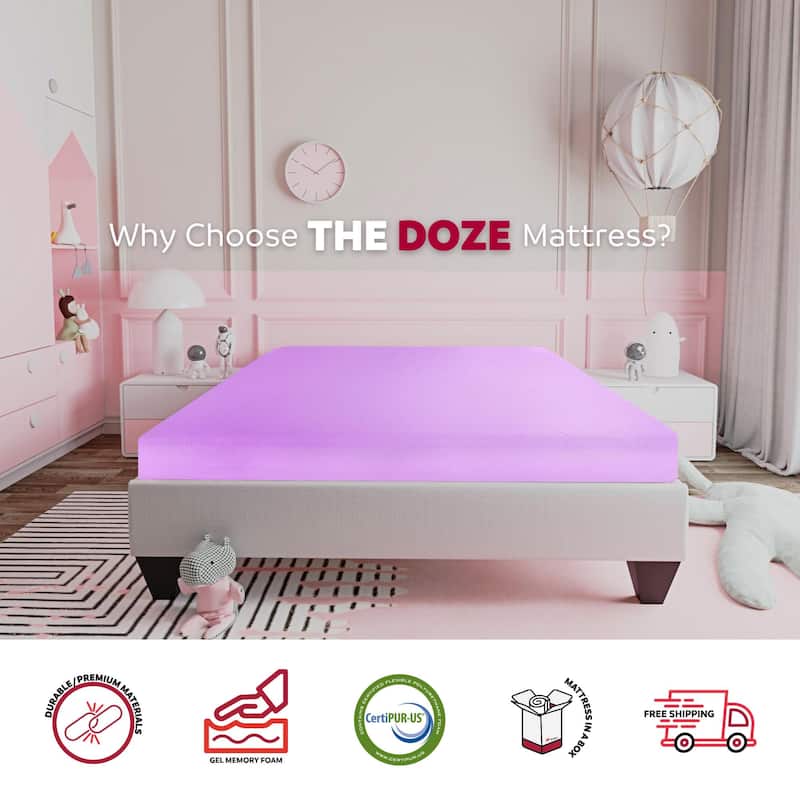 Doze 6 in. Firm Gel Memory Foam Bed in a Box Mattress with Aloe Vera Cover