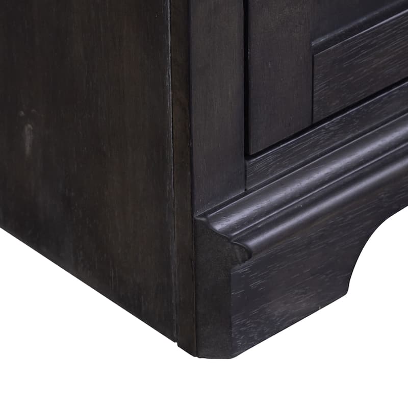 Ocean Isle Slate & Weathered Pine Entertainment Center with Piers