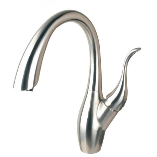 American Imaginations 1 Hole Stainless Steel Faucet In Stainless Steel Color
