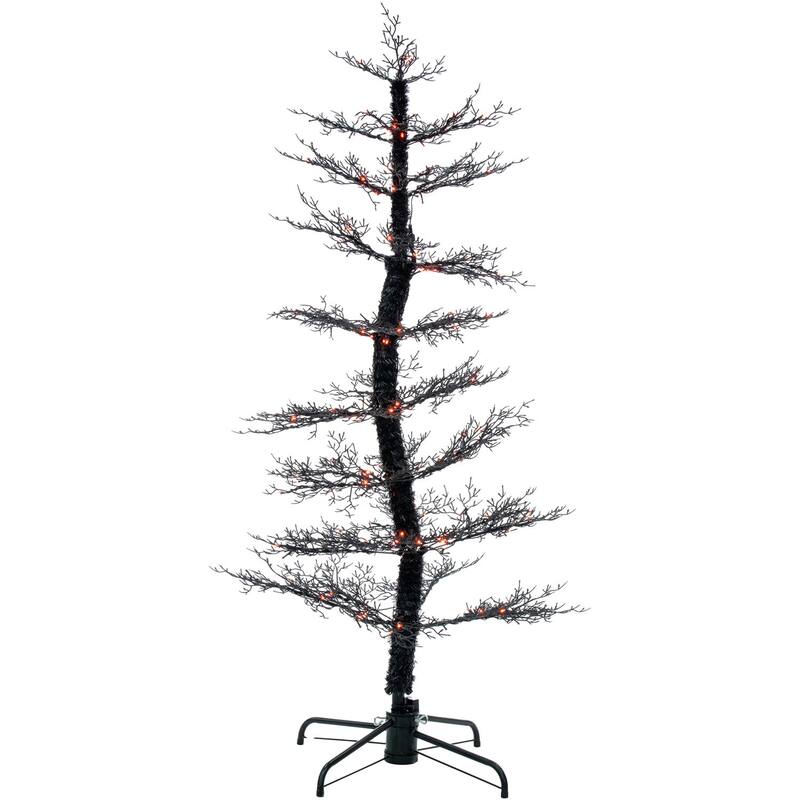 Haunted Hill Farm 5-ft. Dancing Halloween Tree with Orange LED Lights and Sound