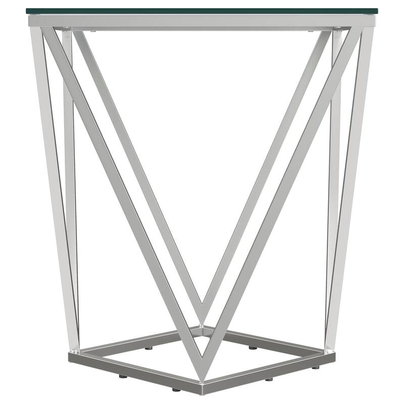 Brittania Square Coffee And End Table Set Nickel