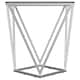 Brittania Square Geometric End Table With Clear Tempered Glass Top ...