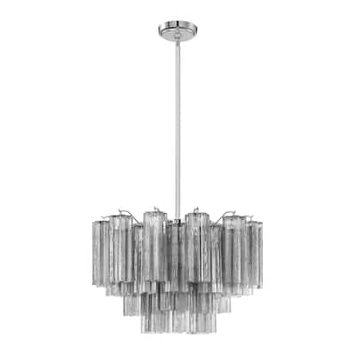 Addis 9 Light Polished Chrome Chandelier - 22"W x 14.25"H x 22"D