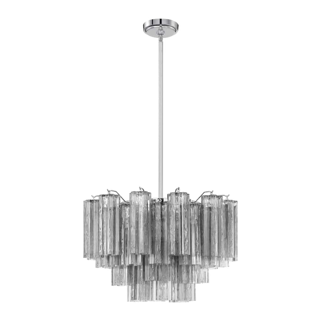 Addis 9 Light Polished Chrome Chandelier - 22"W x 14.25"H x 22"D
