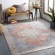 preview thumbnail 9 of 9, Artistic Weavers Alger Persian Medallion Printed Machine Washable Area Rug 6'7" x 9' - Coral/Blue