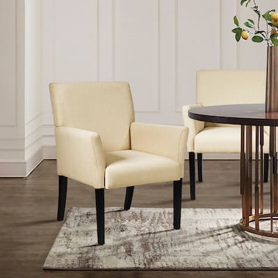 Fabric Guest Chair Upholstered Reception Chair with Padded Arms