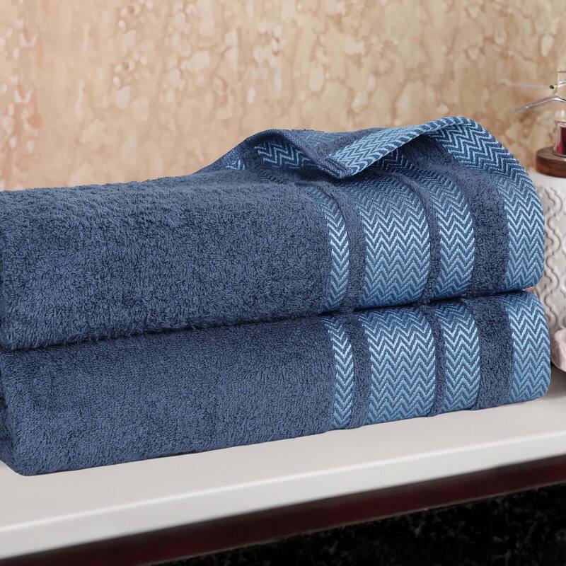 Superior Hays Cotton Absorbent Medium Weight Bath Towels, Set of 2