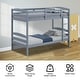 preview thumbnail 9 of 10, Grey Wood Twin Over Twin Bunk Bed with Staircase