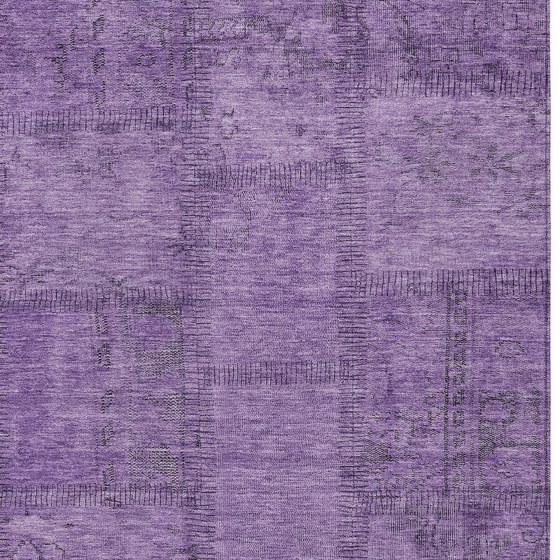 HomeRoots Patchwork Transitional Rectangle Outdoor Rug