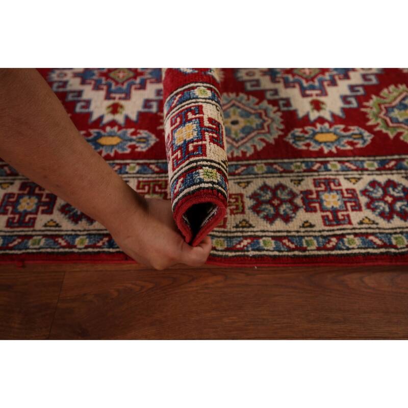Kazak Oriental Rug Hand-Knotted Wool Carpet - 2'7" x 19'3"