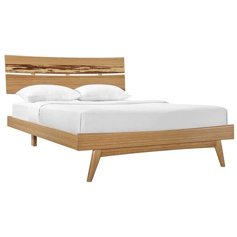 Sarah Queen Platform Bed, Burgundy