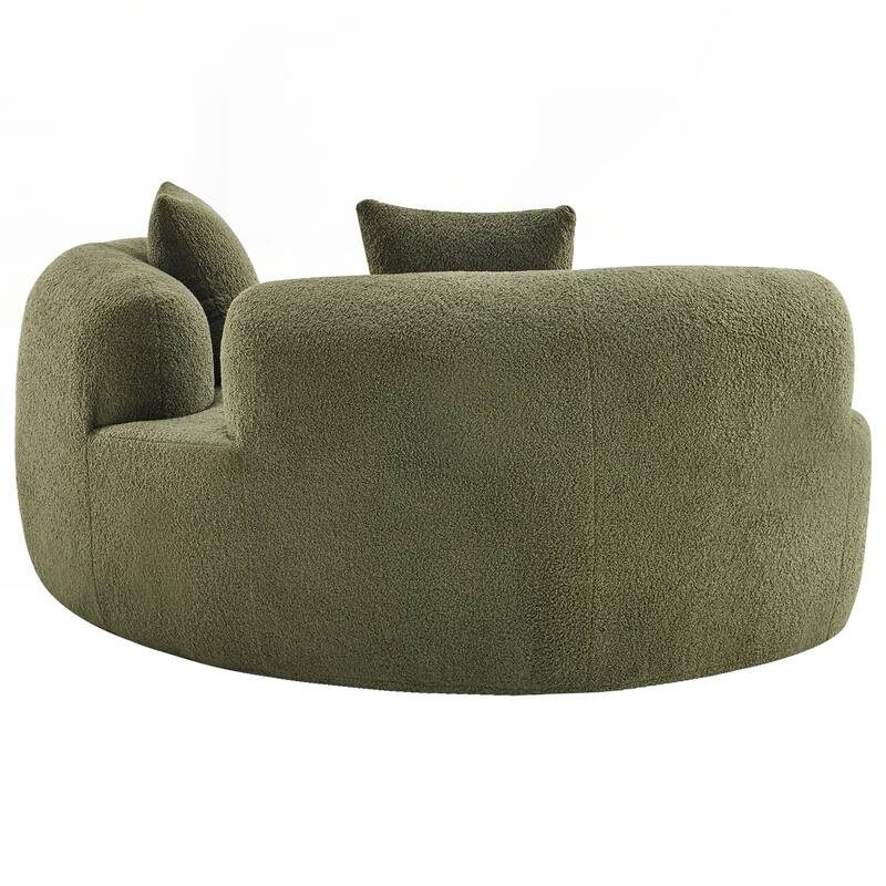 66.93 Inch Curved Loveseat Compression Sponge Sofa