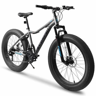 26" Mountain Bike - Front Suspension Shock Absorption, Disc Brakes, 21-Speed Gear System